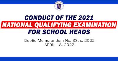 June 21, 2022 National Qualifying Examination for School  .
